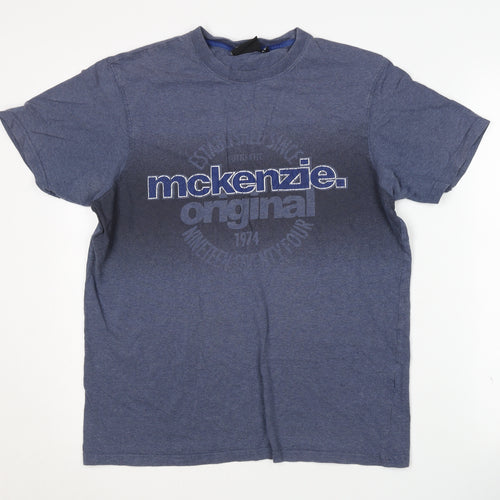 Men's McKenzie Blue Graphic Print T-Shirt M
