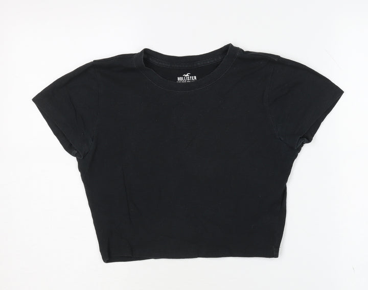 Hollister Women's Black Basic T-Shirt, Size S
