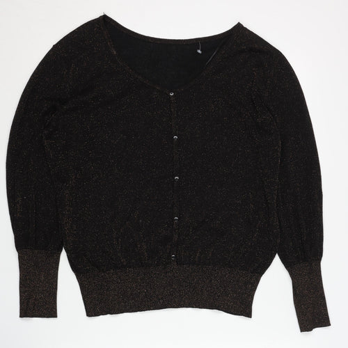 Monsoon Women's Black Cardigan, Size L, V-Neck