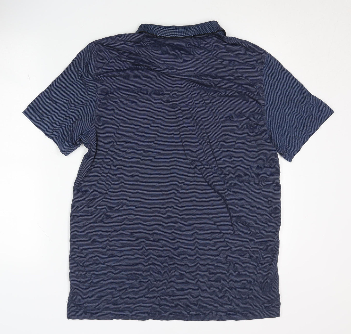 Van Heusen Men's Blue Polo - Size L, Short Sleeve