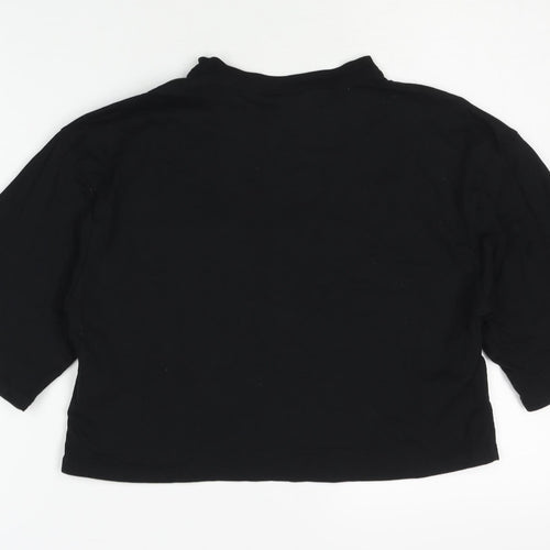 Ivy Park Women's Black Cropped T-Shirt XS