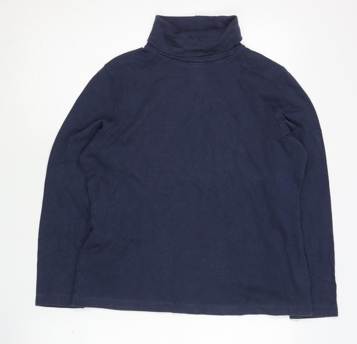 BHS Women's Blue High Neck Pullover Jumper Size 18