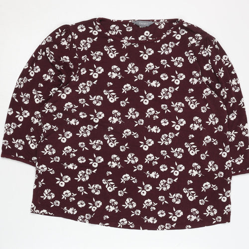 Principles Women's Red Floral Blouse Size 18