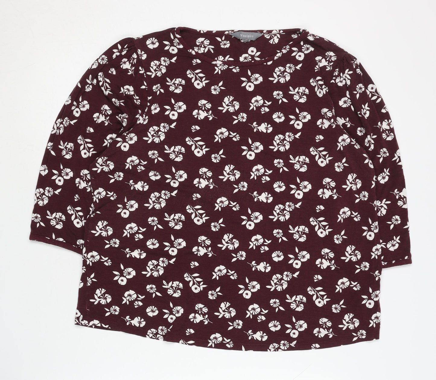 Principles Women's Red Floral Blouse Size 18