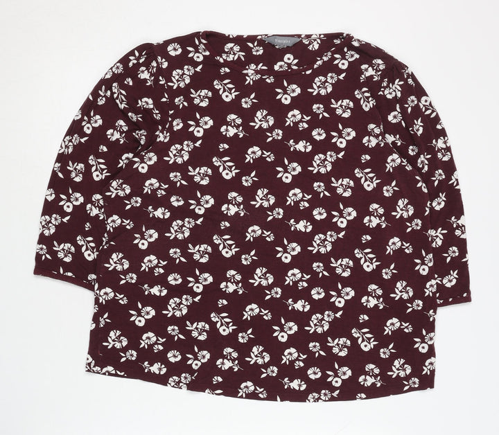 Principles Women's Red Floral Blouse Size 18
