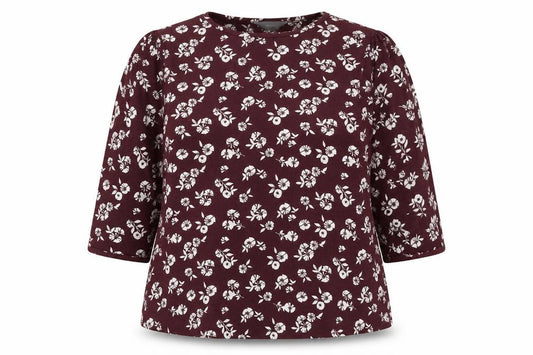 Front view of Principles Women's Red Floral Blouse, size 18