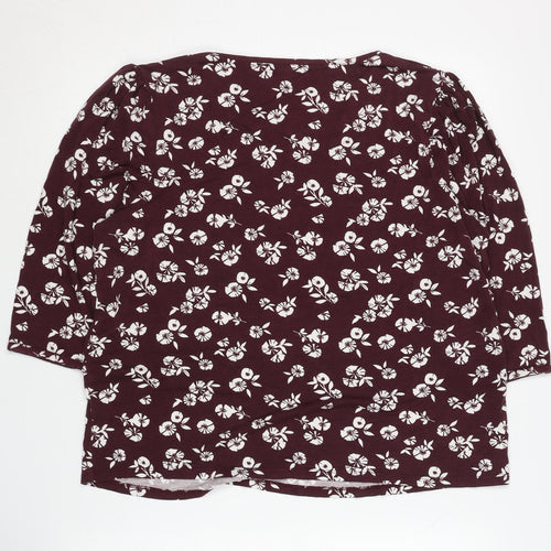 Principles Women's Red Floral Blouse Size 18