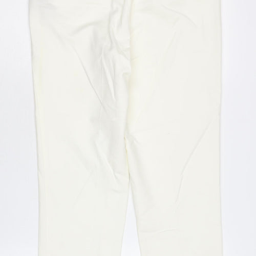 Mint Velvet Women's White Slim Trousers Size 10