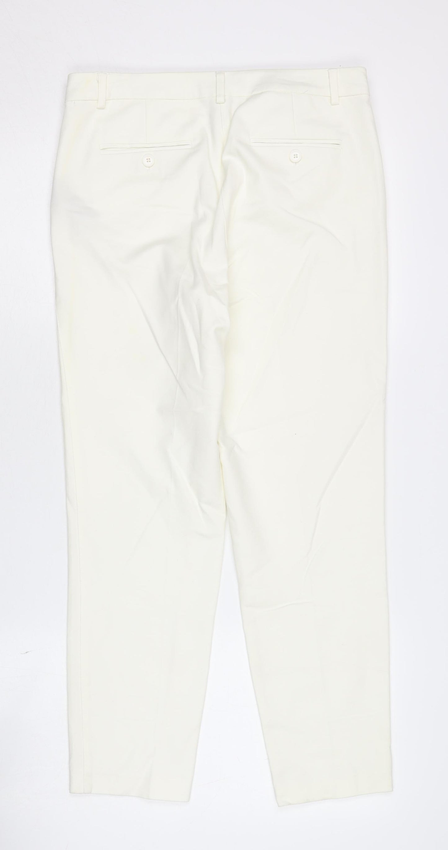 Mint Velvet Women's White Slim Trousers Size 10