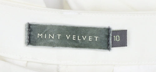 Mint Velvet Women's White Slim Trousers Size 10