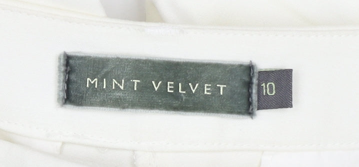 Mint Velvet Women's White Slim Trousers Size 10