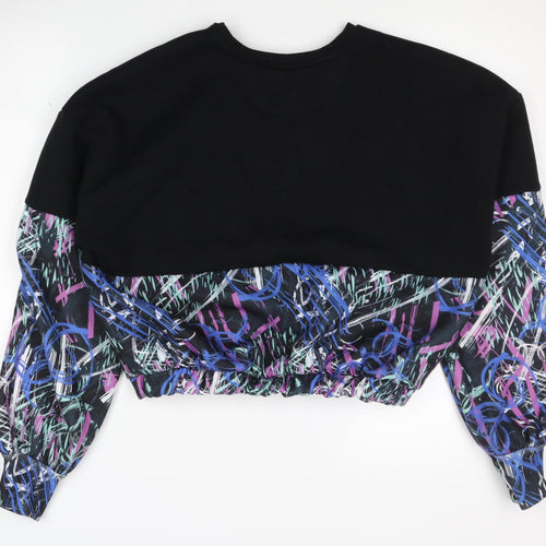 Holyfield Girls Sweatshirt Black Multicoloured Pullover 14-15 Years