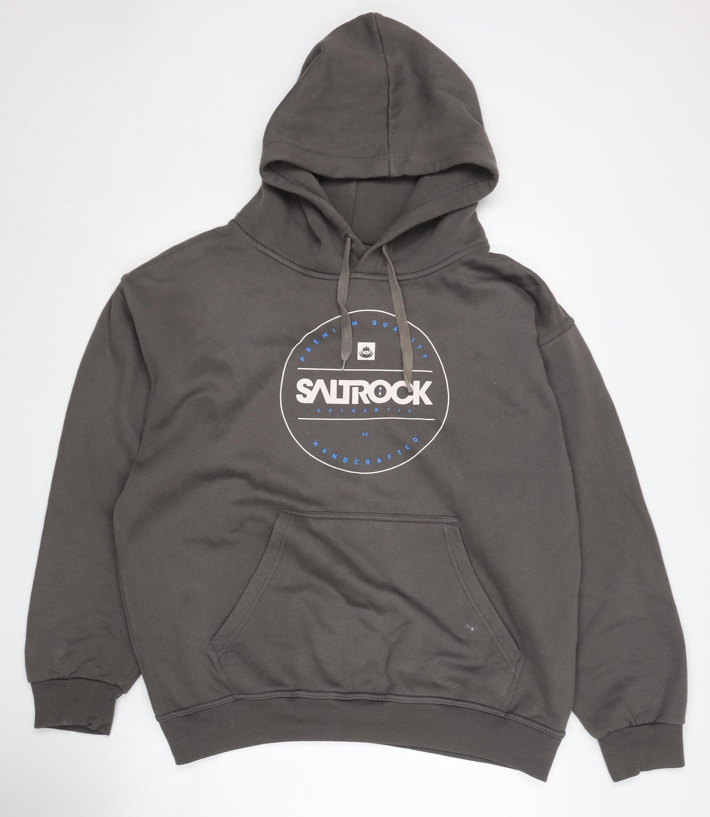 Saltrock Men's Grey Pullover Hoodie L Logo Fleece