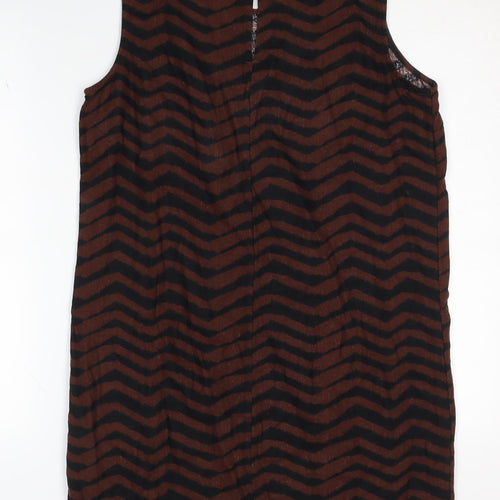 Marks and Spencer Women's Brown Chevron Shift Dress