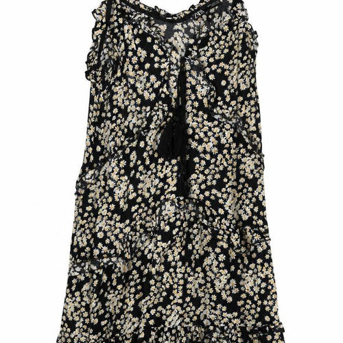 Zara Women's Black Floral XS Slip Dress