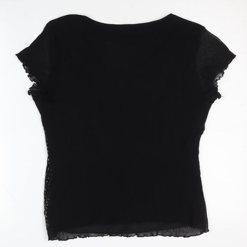 M&Co Black Women’s V-Neck Blouse Size 18