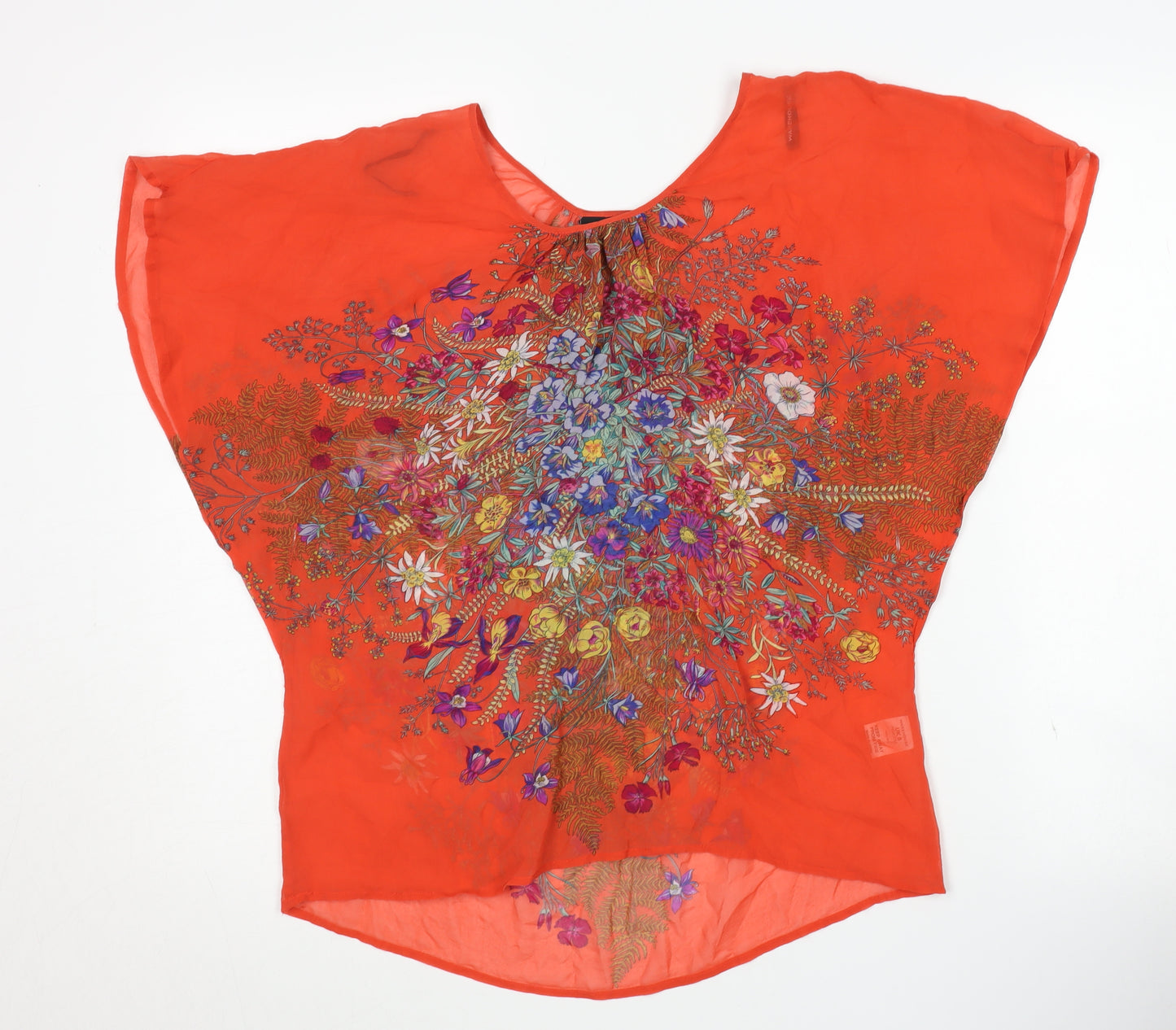 Warehouse Women's Multicoloured Silk Blouse UK 8