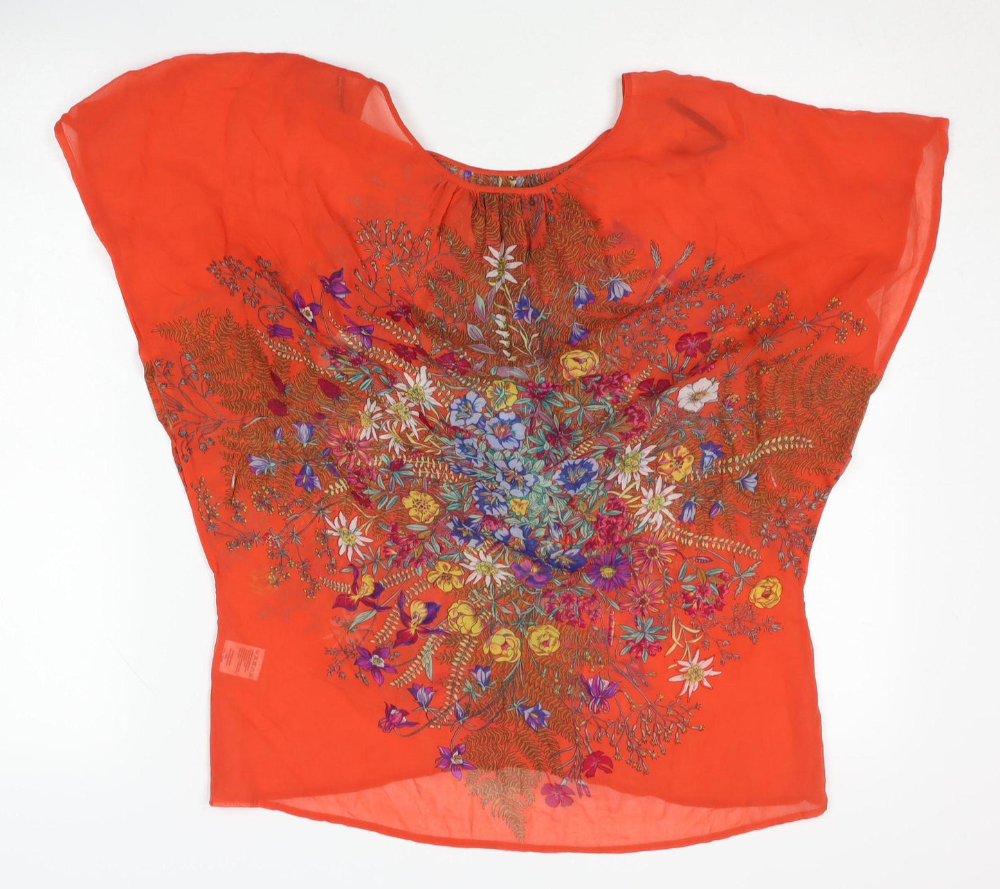 Warehouse Women's Multicoloured Silk Blouse UK 8