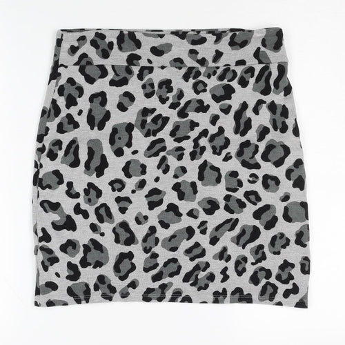H&M Women's Grey Animal Print Pencil Skirt Size 16