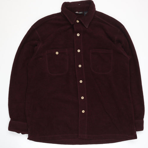 Faded Glory Men's Long Sleeve Brown Polyester Shirt - L