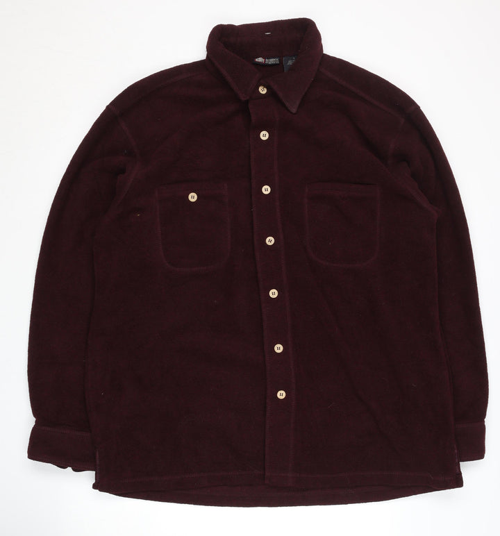 Faded Glory Men's Long Sleeve Brown Polyester Shirt - L