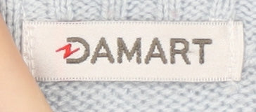 Damart Women's Blue Mock Neck Jumper Size L