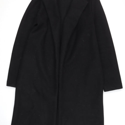 Zara Women's Black Overcoat, Size S, Elegant Autumn Wear