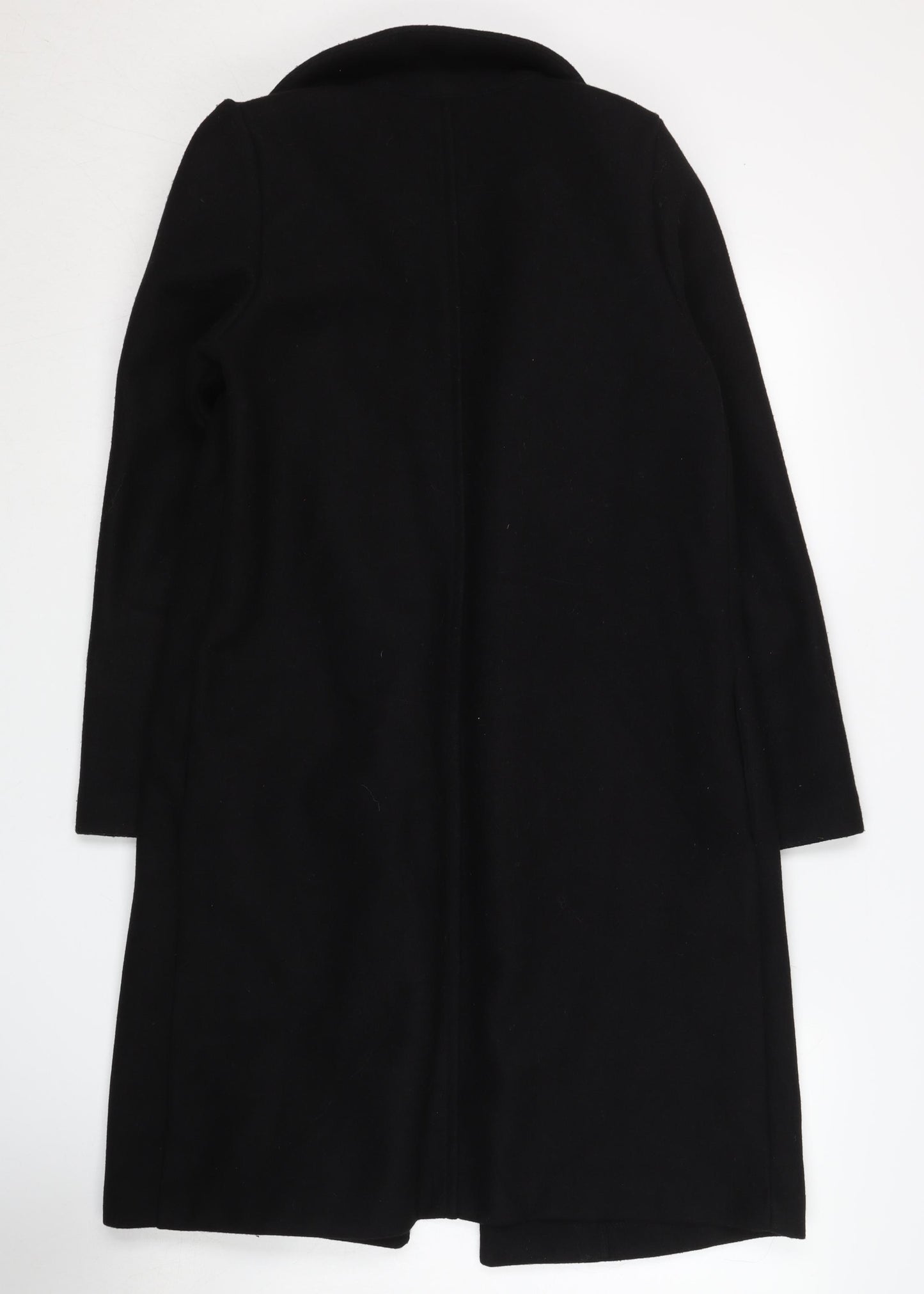 Zara Women's Black Overcoat, Size S, Elegant Autumn Wear