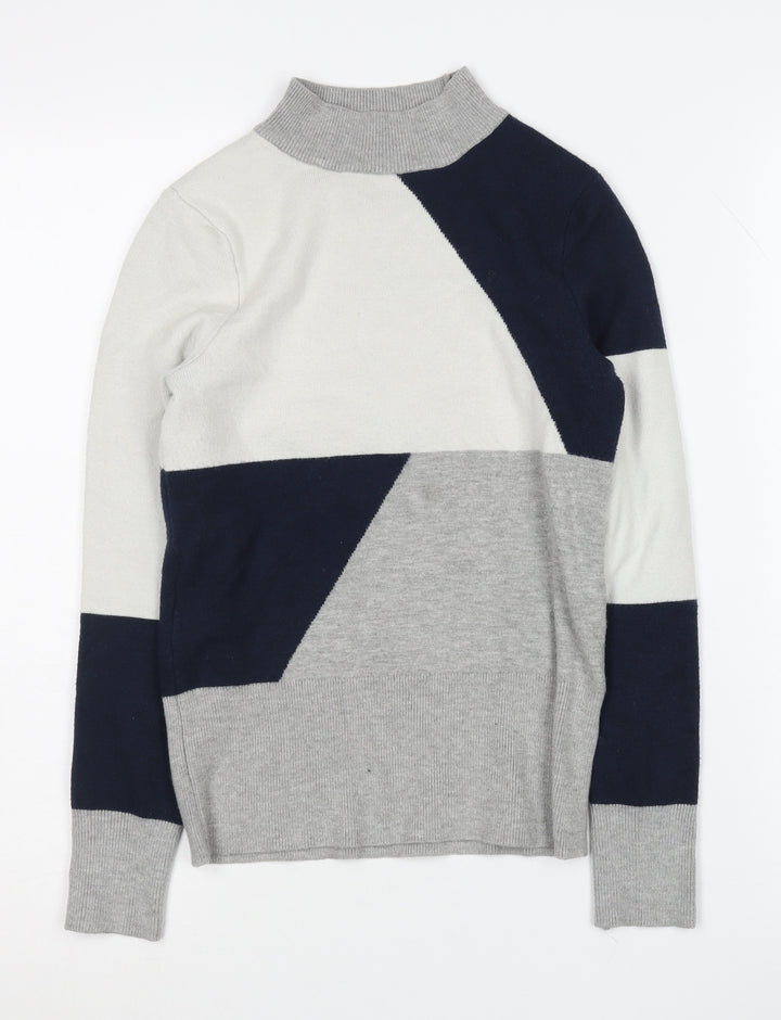 Marks and Spencer Women's Multicoloured Mock Neck Jumper