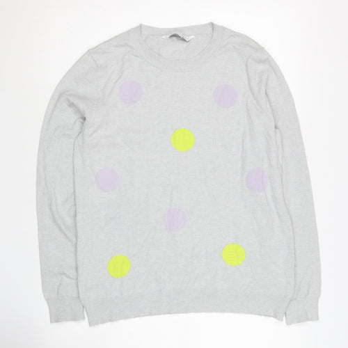 Amara Reya Grey Women's Pullover Jumper Size L