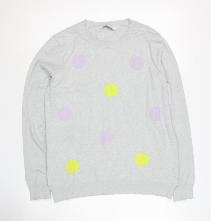 Amara Reya Grey Women's Pullover Jumper Size L