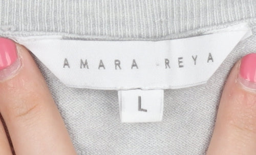 Amara Reya Grey Women's Pullover Jumper Size L