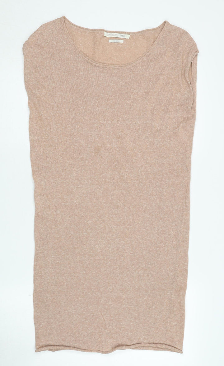 YAYA Beige Sleeveless Women's Dress - Size S