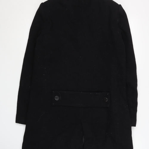 Mango Women's Black Overcoat, Size 8, Classic Style