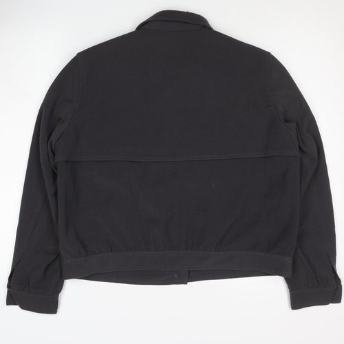 Club Monaco Women's Black Jacket L Casual Snap Style