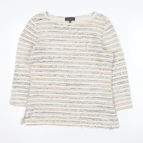 Marks and Spencer Women's Multicoloured Boat Neck Pullover - Size 10
