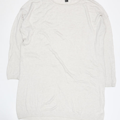 H&M Women's Ivory Pullover Jumper, Size L, Casual Wear