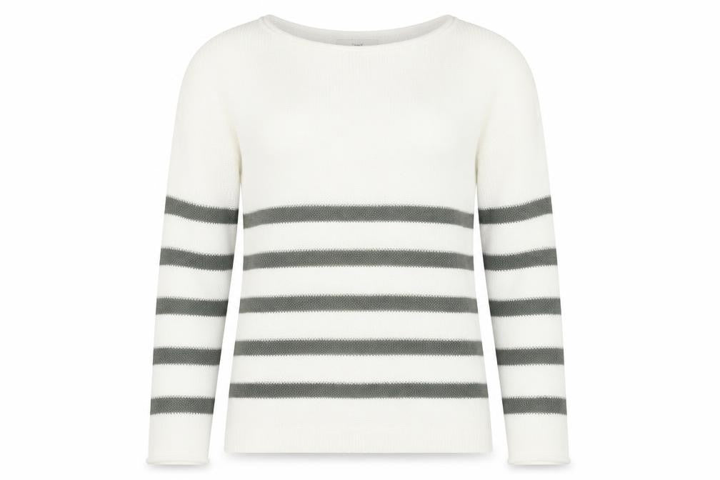 Front view of Next Women's Ivory Striped jumper, size 10