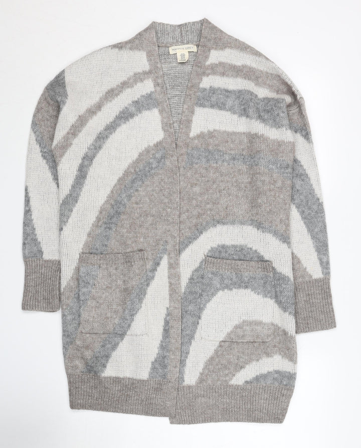 Happily Grey Women's Multicoloured Open Front Cardigan M