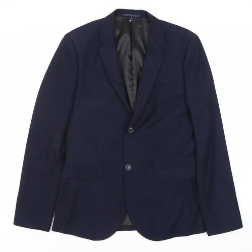 Topman Blue Unisex Slim Fit Suit Jacket Size 38
