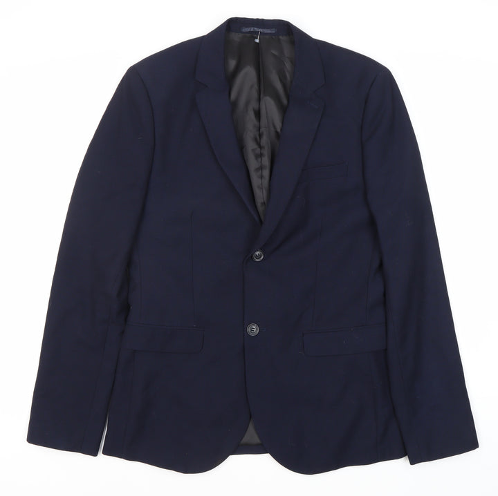 Topman Blue Unisex Slim Fit Suit Jacket Size 38