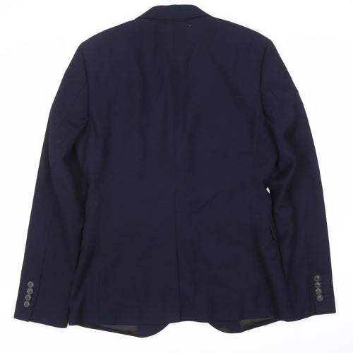 Topman Blue Unisex Slim Fit Suit Jacket Size 38