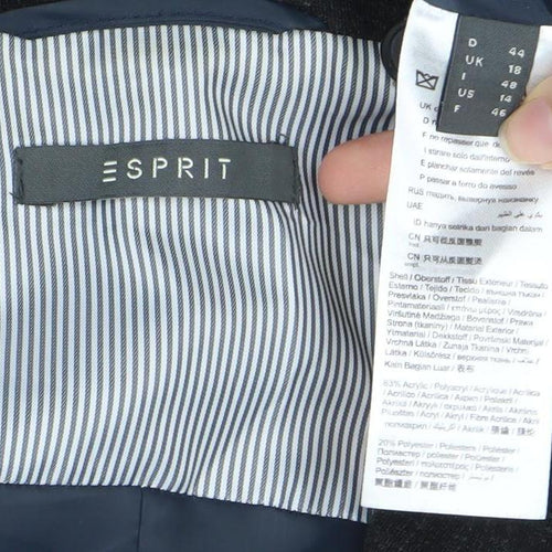 Esprit Women's Black Pinstripe Blazer Size 18
