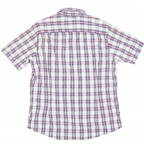 Next Men’s Multicoloured Plaid Short Sleeve Shirt M
