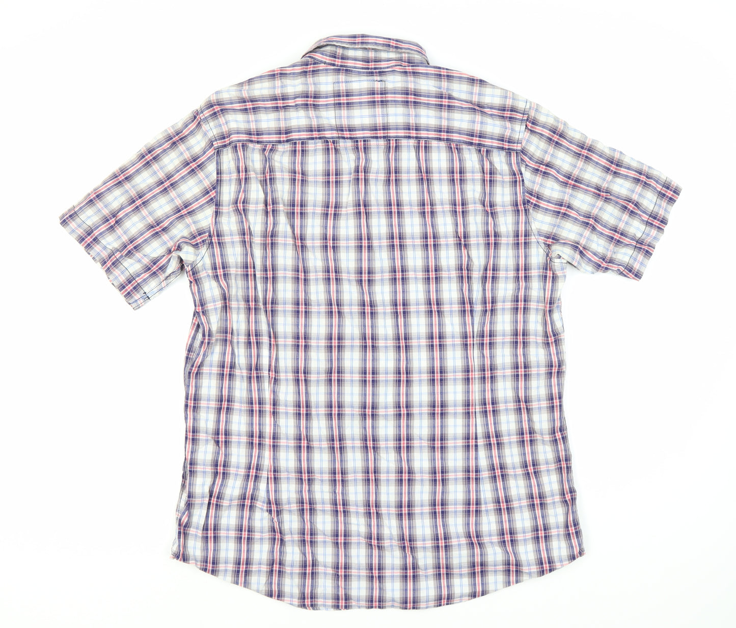 Next Men’s Multicoloured Plaid Short Sleeve Shirt M