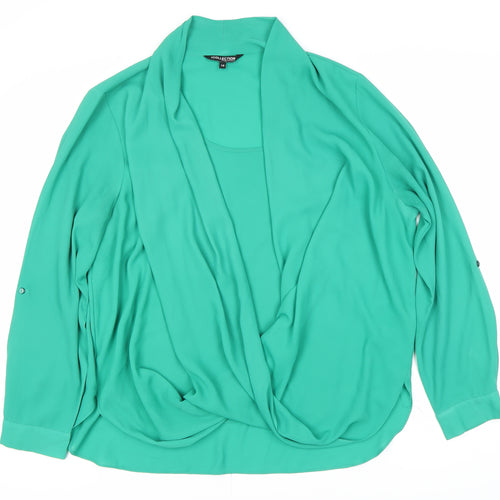 The Collection Women’s Green Wrap Blouse Size 18