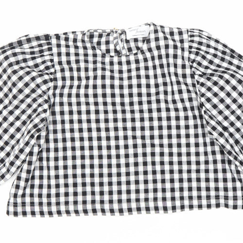 Seven August Women's Black Check Blouse S