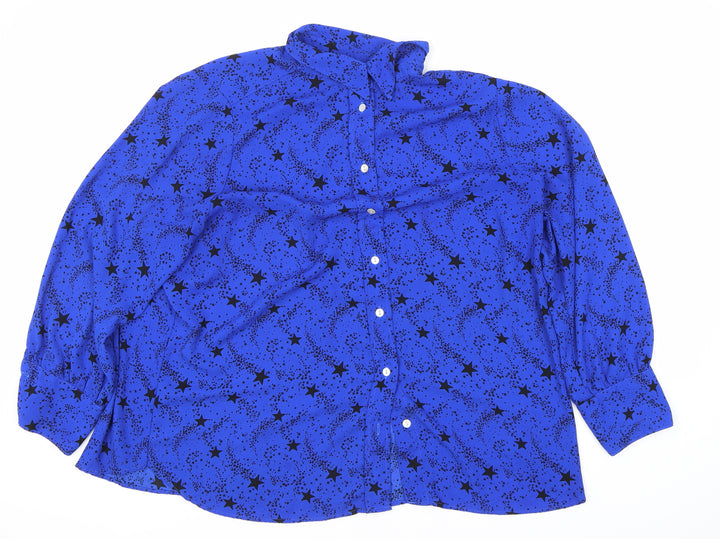 Marks and Spencer Women's Blue Button-Up