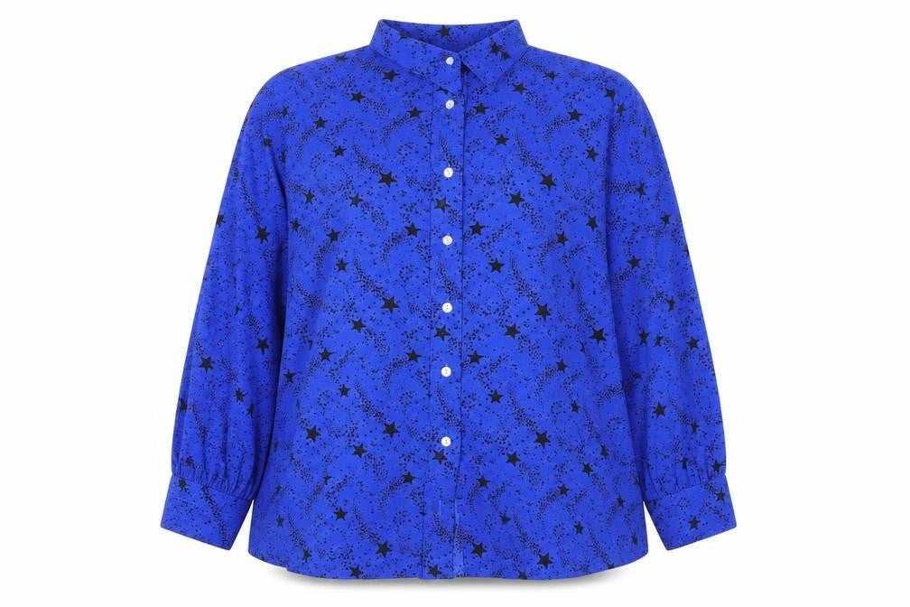 Front view of Marks & Spencer Women's Blue Button-Up