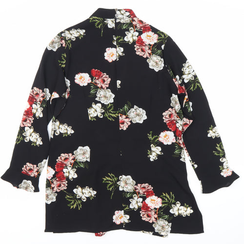 SOSANDAR Women's Black Floral Tunic, Size 10